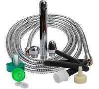 Shower Enema System, Douche Colonic Cleanse Kit, 5-Foot Stainless Steel Shower Hose Enema with Enema Showerhead Vaginal and Cleaning Kit Colonic System Cleaner for Most Shower Systems