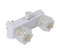 Shower Faucet for RVs with Double Knob Diverter Valve Compatible with Common Shower Hose Connections and 4 Inch Centers