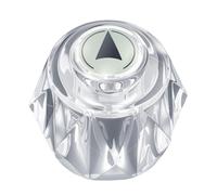 Shower Faucet Handle Replacement for H71, Shower Knob with Button and Screw, Compatible with Delta Faucet 1300/1400/1600 Series Single Handle Tub Faucets, Clear Acrylic