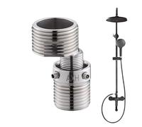 Shower Faucet Valve with Foot - 360 Degree Swivel Stainless Steel - Corner Angle Joint Valve Adapter - for Bathroom Hotel Kitchen Commercial Apartment Home Repair