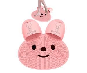 Shower Feet Cleaning Mat - Non-slip Silicone for Rabbits, Bath Pillow Brush, Exfoliating Foot Cleanser | Soft Massage Pad For Shower, The