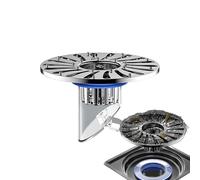 Shower Floor Drain - Anti-Odor - Water Drainage, Easy Installation Valve, Stainless Steel Drain Cover, Anti-Back Trap, Anti-Clogging Pipe Accessories for Bathroom Sink in Basement