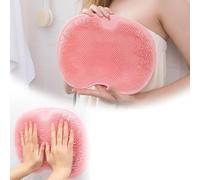 Shower Foot & Back Scrubber,Massage Pad,2024 New Wall Mounted Back Scrubber,Silicone Bath Massage Cushion Brush with Suction Cups,Bathroom Wash Foot Mat Exfoliating Dead Skin Foot Brush (Pink)