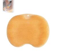 Shower Foot & Back Scrubber Massage Pad, Multi-Functional Silicone Massage Mat, 2025 new Wall Mounted Massage Pad, Shower Foot Scrubber Mat with Non-Slip Suction Cups Antislip Design (Yellow)