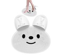 Shower Foot Back Scrubber Silicone Mat - Bath Cleaning Pad for Deep Skin Care Body Massage Use | Suction Cup Non Slip Design with Bristle Texture for Bathroom Spa Foot Cleaning 45x45x2.5cm