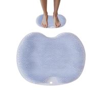 Shower Foot Cleaner - Non-Slip Mat with Massage Nodules | Hands-free Foot Scrub for Bath and Bath | Improves Circulation-and- Tiredness