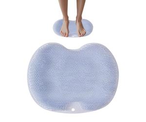 Shower Foot Cleaner - Non-Slip Mat with Massage Nodules | Hands-free Foot Scrub for Bath and Bath | Improves Circulation-and- Tiredness