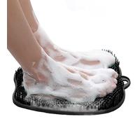 Shower Foot Massager Scrubber Mat, Foot Acupressure Massage Mat, Foot Scrubber Cleaner Brush with Non-Slip Suction Cups for Foot Care and Improve Circulation & Soothe Achy Feet(Black)