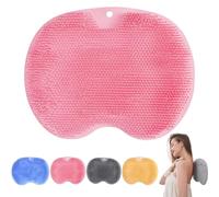 Shower Foot Massager Scrubber, Wall Mounted Back Scrubber, Foot Cleaner Massager Mat with Non-Slip Suction Cups for Foot Care, Exfoliation, Spa