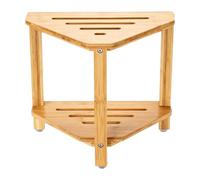 Shower Foot Rest Corner Shower Stool 2 Tier | Storage Shelf Footrest Small Bookshelf Lightweight Feet Foot Rest(Triangle)
