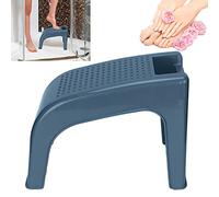 Shower Foot Rest, Massageable Pedicure Foot Rest Antiskid Stable Strong Bearing Capacity for Home for Bathroom(Dark green)