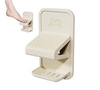 Shower Foot Rest - Shower Foot Stool for Shaving Legs - No Drilling Wall Mount Step with Tray for Bathroom Tile Marble RV Glass Home Kids Elderly Adults Hotel Apartment