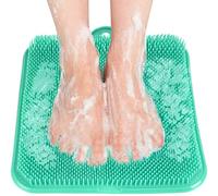 Shower Foot Scrubber Cleaner Massager Exfoliating Feet Massager Spa Larger Shower Foot Scrubber Mats Foot Cleaner Massager Mat with Non-Slip Suction Cups,D