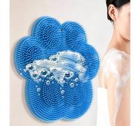 Shower Foot Scrubber Mat Back Washer Exfoliating Bath Wash Pad (Blue)