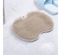 Shower Foot Scrubber Mat, Foot Massager Mat Foot Scrubber Cleaner Brush with Non-Slip Suction Cups, Cleans, Exfoliates & Massages Your Feet, Improve Circulation & Soothe Achy Feet(Brown)