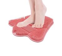 Shower Foot Scrubber,Silicone Shower Foot Back Scrubber Mat - Cleaner Suction Cup Non-Slip Massage Tools for Heel Dead Skin Back Bath Accessories Home Apartment Dorm Spa
