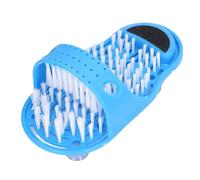 Shower Foot Scrubber with Suction Cups, PVC Bath Mat 13.5 x 28.5cm Blue - Dead Skin Removal, Blood Circulation Boost, Foot Massage Cleaner for Home Use