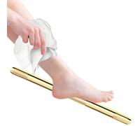 Shower Footrest, Corner Shower Bar for Shaving Legs, Wall Mounted Hotel Shower Footledge, Brass Bar Bathroom Foot Step (Polished Brass)