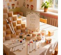 Shower Games - Shower Blocks | Gender Reveal Games, Decorate Blocks Keepsake Activity Set for Party Fun, Gender Reveal 100 Day Celebration First Birthday Living Room Bedroom Decor