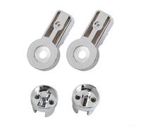 Shower Glass Brackets Set with ABS Chrome Plating for 6mm Bath Screen Hinges, Left and Right Wall Mounted Shower Holder for Bathroom Screen Fittings