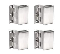 Shower Glass clamp, 4pcs Stainless Steel Bathroom Clamp Clip Office Door Glass Window Slider Hinges for 8mm-12mm Hinge