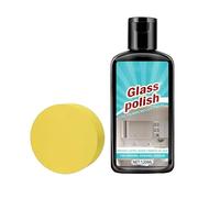 Shower Glass Cleaner | 120 ml with Polishing Paste and Sponge | Stain Remover Window Cleaner | For Care, Restoration, Care, Tiles, Mirrors, Ceramic Taps