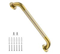 Shower Grab Bar 20 Inch, iHansee Brushed Gold Bathroom Grab Bar w/Anti-Slip Knurled Grip, Stainless Steel Bath Safety Bars Support Handrail for Senior Elderly, Toilet Bathtub Balance Handle for Wall
