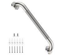 Shower Grab Bar 20 Inch, iHansee Brushed Nickel Bathroom Grab Bar w/Anti-Slip Knurled Grip, Stainless Steel Bath Safety Bars Support Handrail for Senior Elderly, Toilet Bathtub Balance Handle for Wall