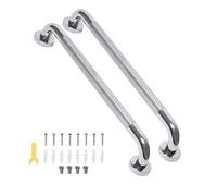 Shower Grab Bar, 32 Inch Bathroom Grab Bar Handle with Anti-Slip Knurled Grip, Stainless Steel Bath Balance Bar, 1.25" Diameter Bath Safety Bar Support for Seniors Elderly Pregnant, Polished Chrome