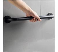 Shower Grab Bar, Bathroom Handle, Wall Mounted Safety Support Rail, Stainless Steel Bath Balance Injury Elderly Assist Handle (Color : Black, Size 45cm)