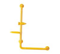Shower Grab Bar,Safety Handrail, L-Shaped Handle, with Shower Holder and Soap Box Suitable for Bathroom Shower Room(Yellow,L-50cm)