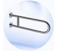 Shower Grab Bar, U-Shaped Bathroom Support Rail in Brushed Nickel, Safety Handle for Bathtubs and Toilets, Anti-Slip Bathroom Aid for Seniors.