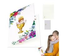Shower Greeting Cards - Holy Baptism Pop-up Card Congratulations Gift 3D Paper Keepsake with Elegant Cut Out Design | Party Souvenir for Family Friends, New Parents
