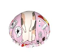 Shower Hair Cap Large Standing Cat Bath Caps Portable Hair Cap Grace Adjustable Waterproof Shower Cap For Bathroom Bathtub Bathing Spa