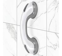 Shower Handle 1 Pack Grab Bars for Bathtubs & Showers, 12 inch Grab Bars for Bathroom with Strong Hold Suction Cup, Balance Bar Safety Hand Rail for Injury, Senior, Elderly Grey