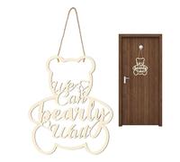 Shower Hanging Ornament - 35x30cm 80g, Forest Animal Party, Nursery Welcome Artwork | Pregnancy Announcement Backdrop Rustic Timber Accessory Natural Wood Tone Neutral Keepsake Gear