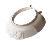 Shower Hat for Kids, Adjustable Double-Layer Bath Cap, Waterproof Shampoo Shield with Ear & Eye Protection, Soft Silicone Edge, Blue, Endurable Material, 8.66x8.46x1.97in