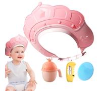 Shower Hat for Shampoo Cap | Bath Cap Visor with Water Temperature Gauge and Shampoo Cup, Shampoo Cap with Shampoo Brush for Washing Hair