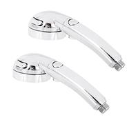 Shower Head 2 Pcs Handheld Shower Head High Pressure Chrome 3 Spary Setting With ON/OFF Pause Switch Water Saving (Color : Auburn) (Auburn)