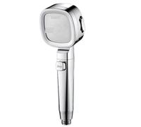 Shower Head 2PCS High Pressure Shower Head Water Saving 3 Modes Heads Adjustable One-Key Stop Massage Sprayer Bathroom Accessories for Home Bathroom Accessory(Silver)