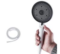 Shower Head 3 Mode Rainfall ABS Round High Pressure Turbo Spray Nozzle Adjustable Black Eco Bathroom Accessories FR102(Type 5)