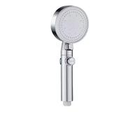 Shower Head 5 Mode High Pressure Adjustable Multifunction Large Water Spray Nozzle Massage Bathroom Accessories for Bathroom(Silver)