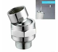 Shower Head Adjustable Angle Ball Joint Swivel Adapter, Chrome Finish, Standard G 1/2 Connections Compatible with Various Shower Heads