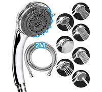 Shower Head and Hose-Lucksun 7 Mode Settings Large Luxury Shower Heads,with Handheld Spray High Pressure Shower Head and Hose Set for Bathroom (2m)