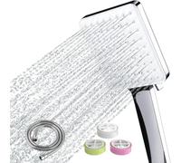 Newentor Shower Head and Hose, High Pressure Shower Heads with Hose Set 1.5m, Universal Universal Water Saving Large Shower Head with Flow Restrcitors