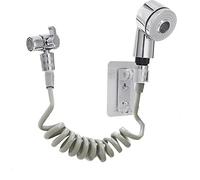 Shower Head and Hose Set, Powerful Shower Head with 1.5m Chrome Shower Hose and Faucet Splitter, Shower Head Holder, Universal Replacement Shower Hose and Head for Bathroom