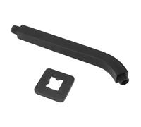 Shower Head Arm Square Brass Wall Mounted Rustproof 10in Shower Head Extension Arm for Bathroom Sink Wash Basin (Black)