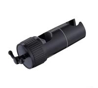 Shower Head Bracket with Pivoting Ball Mechanism Enabling Flexible Positioning of Handheld Shower Devices (black)