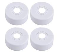 Shower Head Decorative Cover for 1/2 Inch to 3/4 Inch or 1 Inch Fittings, ABS Material, Rust Resistant, Snap-On Installation, 70 x 30 mm, Pack of 4, Compatible with Bathroom Fixtures, White