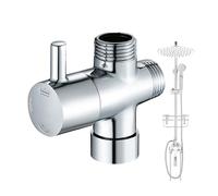 Shower Head Diverte - 3 Way Shower Arm Splitter Valve | Solid Brass Diverter For Shower Head, 1/2 Inch Basin Faucet Faucet Splitter System Replacement For Kitchen And Bathroom